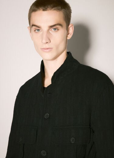 Textured Shirt Jacket Yohji Yamamoto Textured Shirt Jacket Black yoy0158012