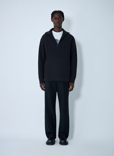 Yohji Yamamoto Half-Zip Sweater Black yoy0162007
