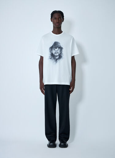 Yohji Yamamoto Logo Motif T-Shirt White yoy0162008