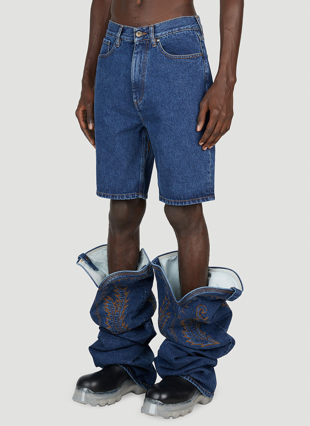 パンツ Y/Project 22SS Cow Boy Design Denim Y/PROJECT ワイプロジェクト 22SS COWBOY CUFF JEANS カウボーイ