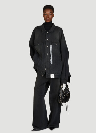 Balenciaga Size Sticker Denim Jacket en Black pour femme | LN-CC®
