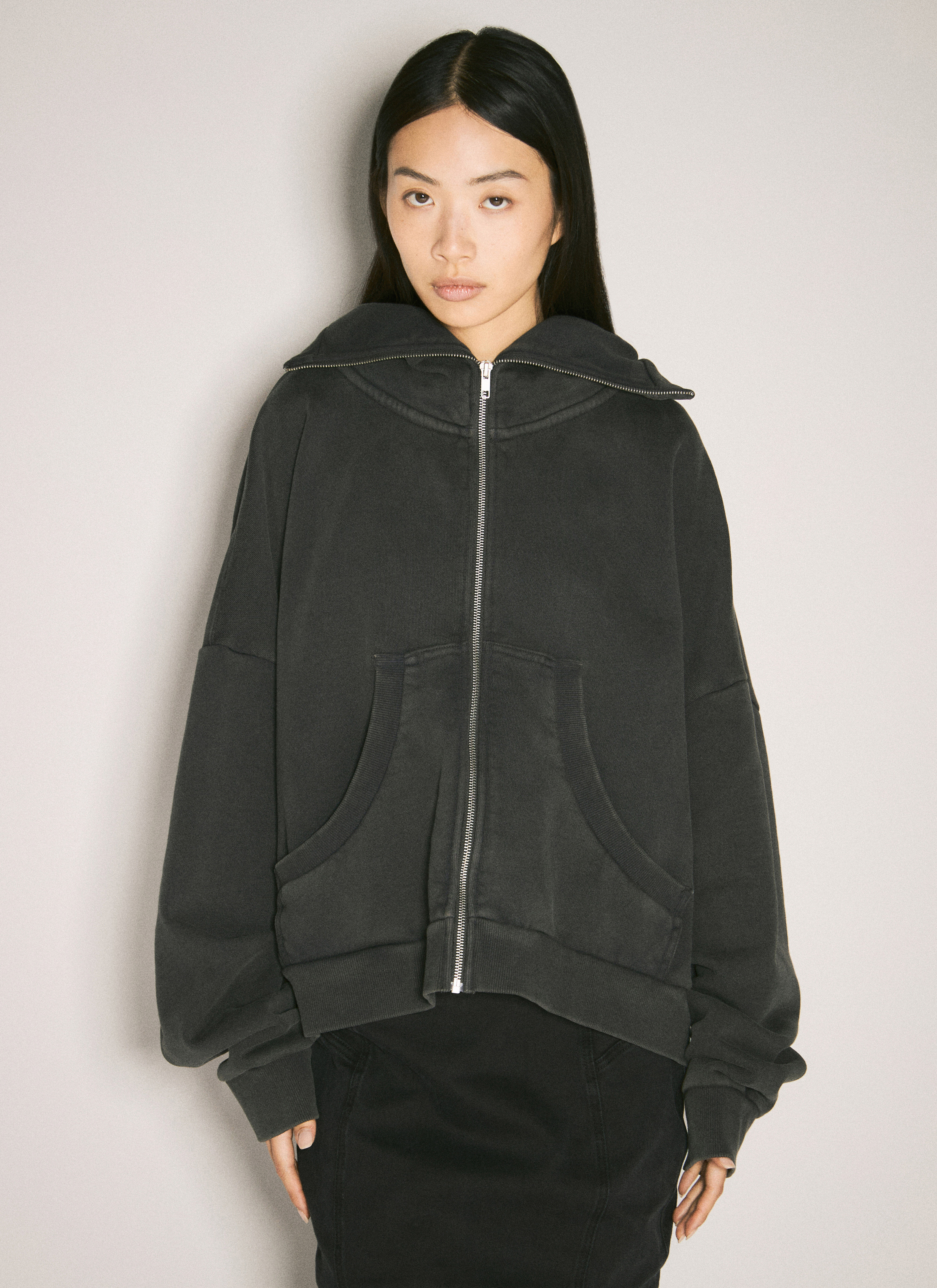 トップス entire studios HEAVY HOOD WASHED BK Entire Studios - Heavy Hood Hoodie | HBX - Globally Curated