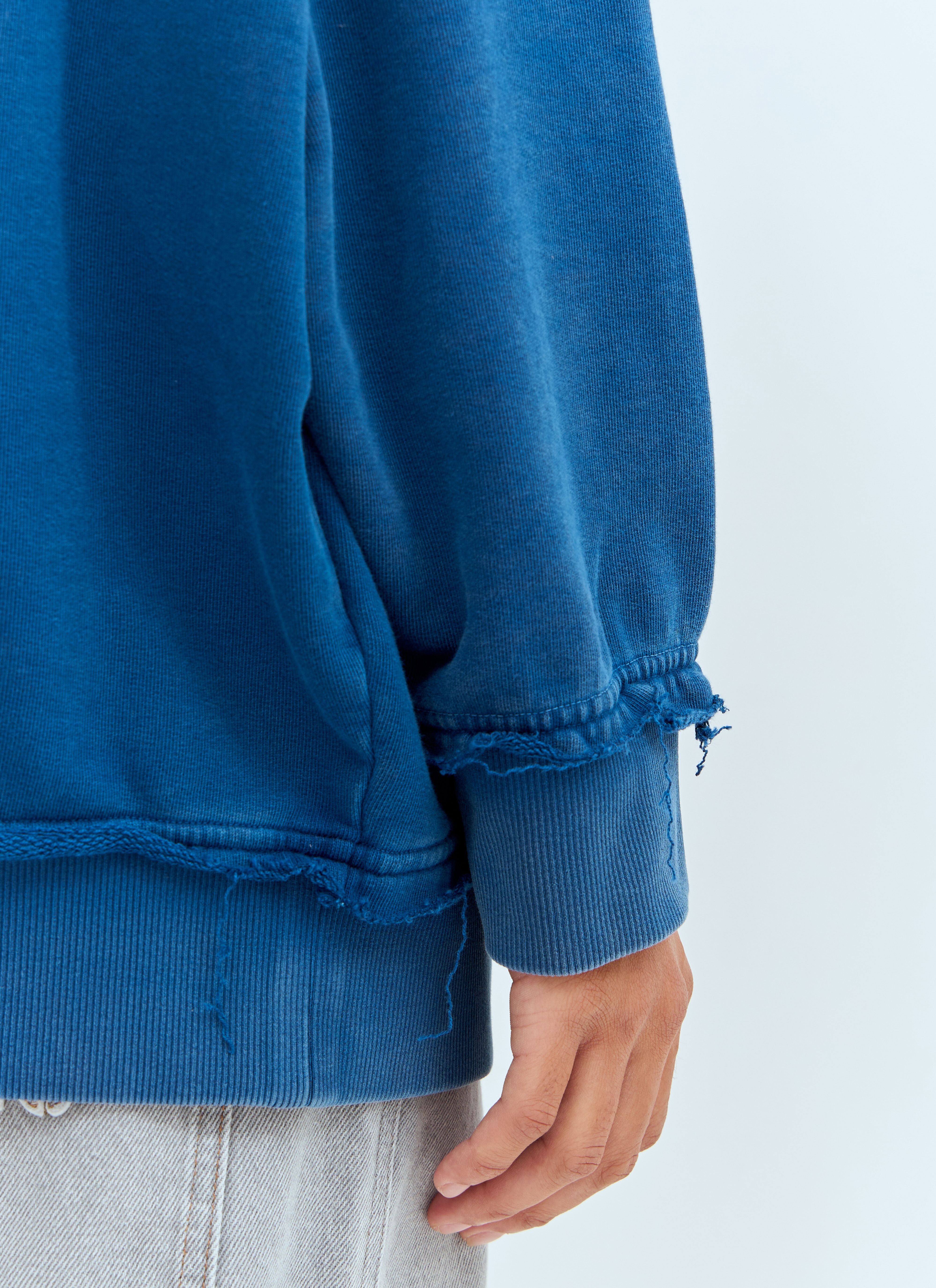 Miu Miu Women's' Logo Patch Polo Sweatshirt in Blue | LN-CC®