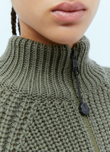 Moncler x Pharrell Williams T 领羊毛针织衫 绿色 mpw0354008