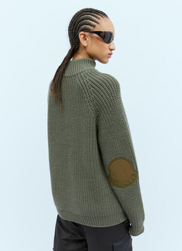 Moncler x Pharrell Williams T 领羊毛针织衫 绿色 mpw0354008