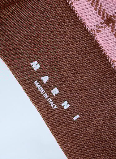 Marni Logo Jacquard Socks Pink mni0263013