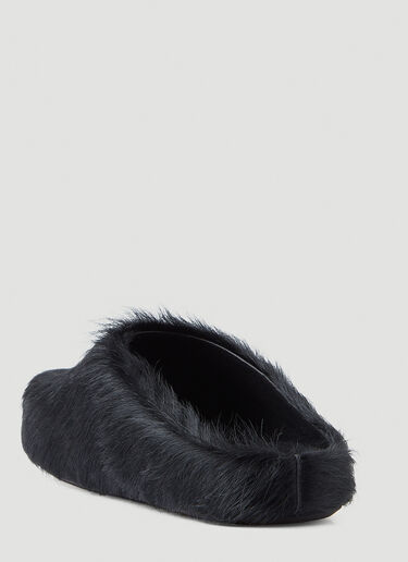 Marni Fussbett Long Haired Mules Black mni0147018