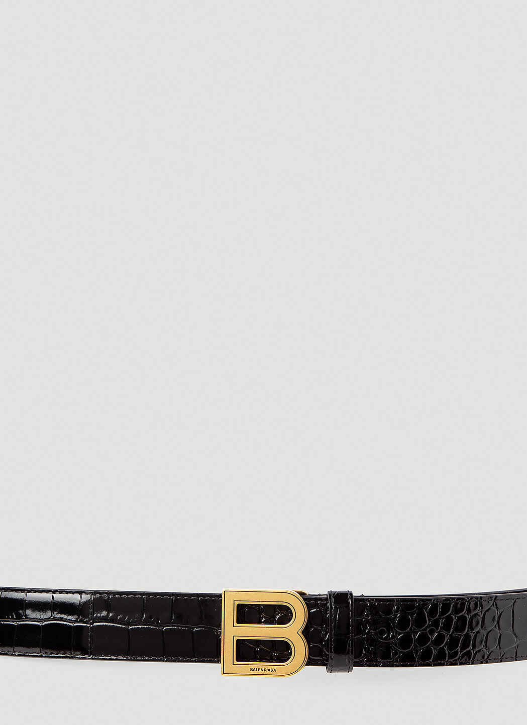 Balenciaga BB Large Leather Belt in Black LN CC