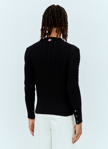 Thom Browne Cable Knit Sweater Navy thb0155006