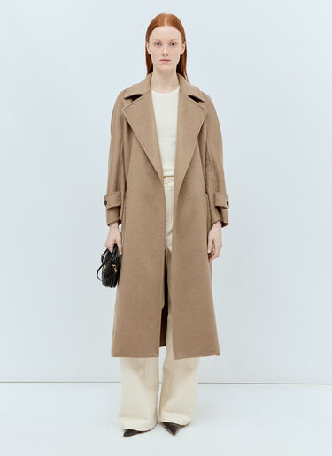 Max Mara カシミヤローブコート ブラウン max0255018