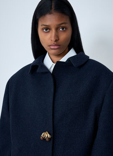 Prada Wool Shetland Blazer Blue pra0262132