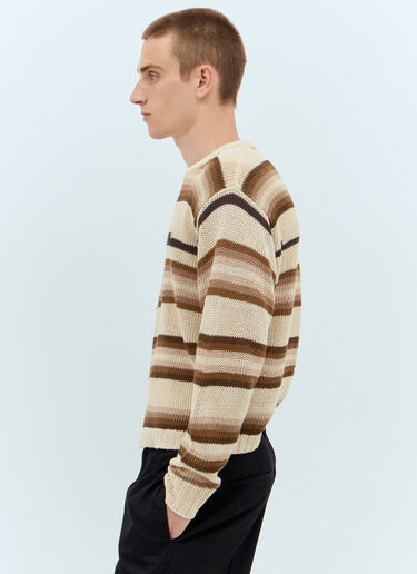 Stüssy 同色系条纹针织衫 米色 sts0157004