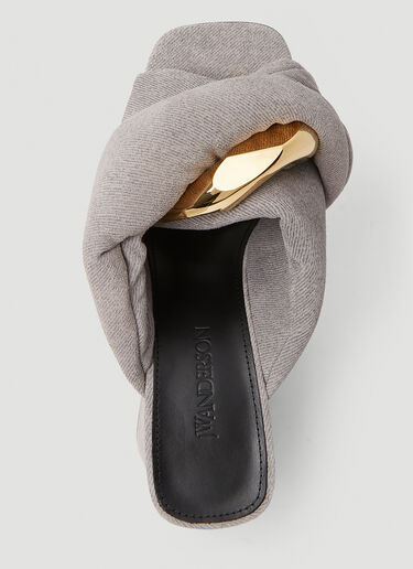JW Anderson Chain Twist Heeled Mules Grey jwa0251005