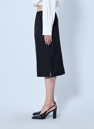LN-CC® - Prada: Elastic Waist Re-Nylon Midi Skirt - Black Prada Elastic Waist Re-Nylon Midi Skirt Black pra0265025