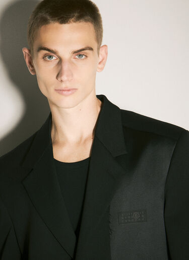 MM6 Maison Margiela Inside-Out Single-Breasted Blazer Black mmm0157003