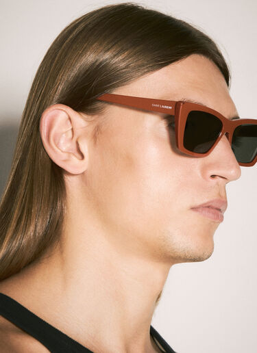 Saint Laurent Square Frame Sunglasses Red sla0136054