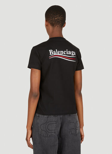 Balenciaga Logo Print T-Shirt Black bal0249129