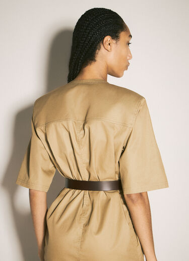Saint Laurent Utility Shirt Dress Beige sla0256006
