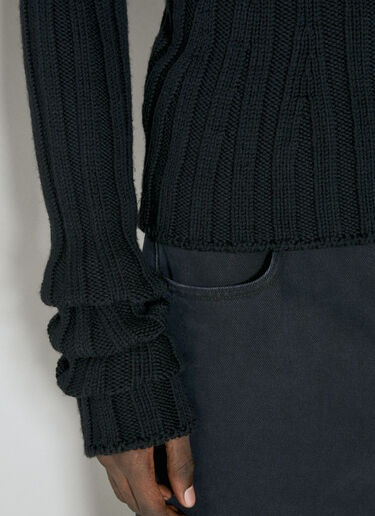 Ann Demeulemeester Warr Rib Sweater Black ann0154010
