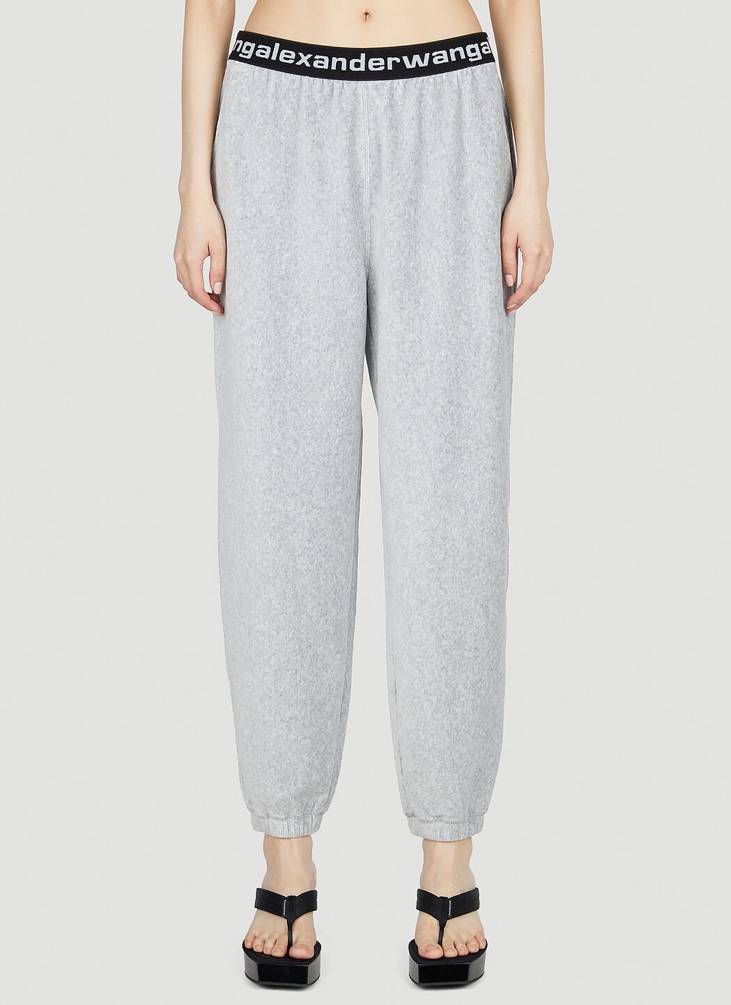 Alexander Wang Logo Track Pants in Grey LN CC