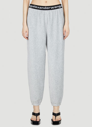 Alexander Wang 로고 트랙 팬츠 그레이 awg0251019