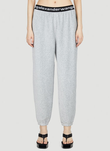 Alexander Wang Logo Track Pants in Grey