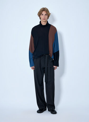 LN-CC® - Kiko Kostadinov: Laan Gathered Trousers - Black Kiko Kostadinov Laan Gathered Trousers Black kko0165001
