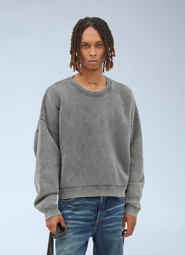 Logo Patch Sweatshirt Acne Studios Logo Patch Sweatshirt Grey acn0357002