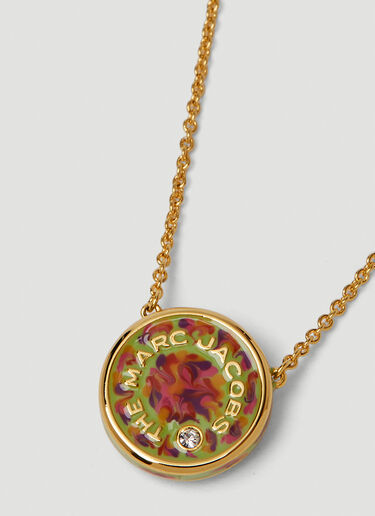 Marc Jacobs Marbled Medallion Necklace Gold mcj0249030