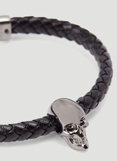 Alexander McQueen Skull Leather Bracelet Black amq0145120