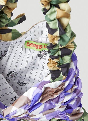 Chopova Lowena Ruched Tie Tote Bag Purple cho0248038