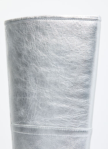 Knee-High Metallic Boots MM6 Maison Margiela Knee-High Metallic Boots Silver mmm0254016