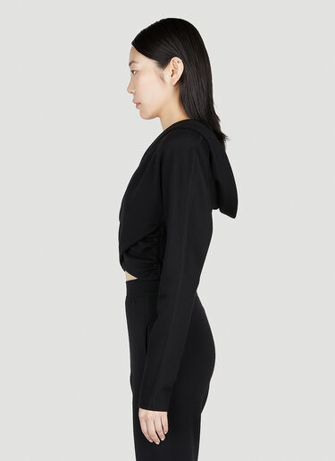 Saint Laurent Knit Hooded Top Black sla0252013