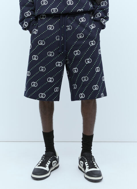 Gucci Crystal Interlocking G Shorts Grey guc0154012