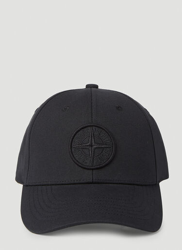 Stone Island Logo Patch Baseball Cap Black sto0152094