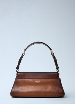 Prada Medium Enchaîné Shoulder Bag Brown pra0262017