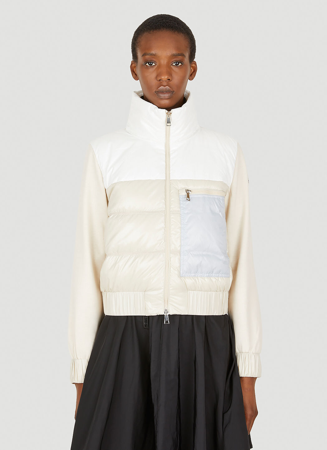 Moncler ribbed new arrivals sleeve padded jacket