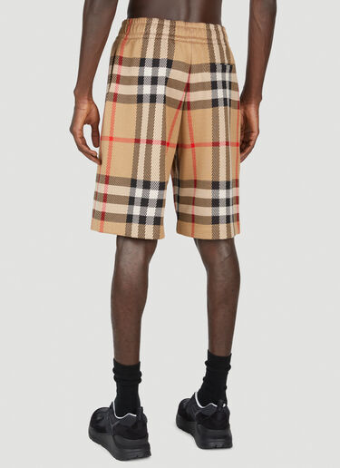 Burberry Check Jacquard Bermuda Shorts Beige bur0153025
