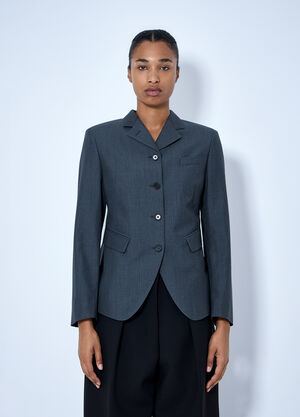 Jil Sander Single-Breasted Tailored Blazer Grey jil0266017