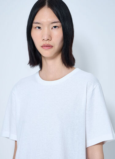 LN-CC® - Khaite: Crewneck Cotton T-Shirt - White Khaite Crewneck Cotton T-Shirt White kha0265016