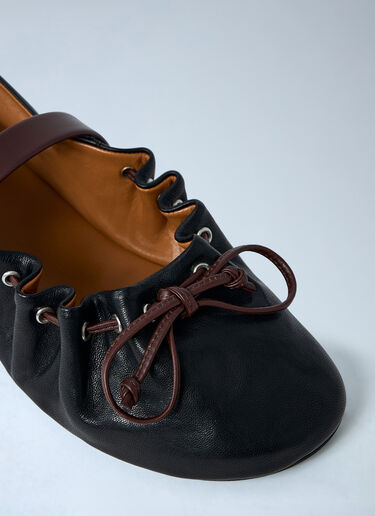 Leather Flat Shoes Marni Leather Flat Shoes Brown mni0263014