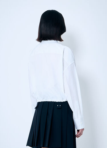 Prada Drawstring Hem Shirt White pra0260024