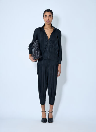 Pleats Please Issey Miyake フラッフィー プリーツパンツ  ブラック plp0260007