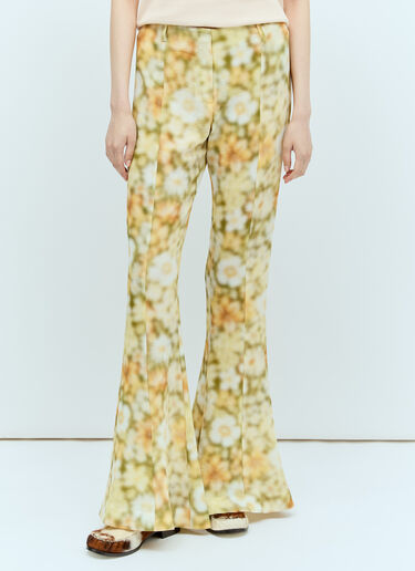 Acne Studios 플루이드 프린트 팬츠  그린 acn0256033