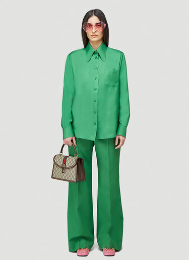 Gucci Silk Shirt Green guc0243036