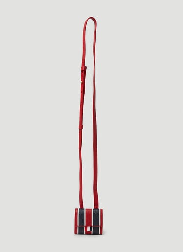 Signature Stripes AirPod Case Thom Browne Signature Stripes AirPod Case Red thb0250006