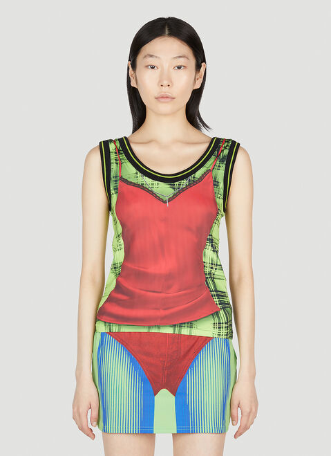 Y/Project x Jean Paul Gaultier Trompe L'Oeil Lingerie Top Grey jpg0252008
