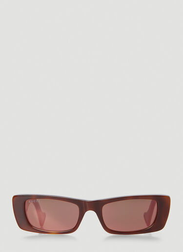 Gucci GG0516S 矩形太阳镜 棕色 guc0252122