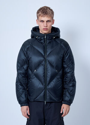 Moncler Valclaire Hooded Diamond-Quilted Down Jacket Black mon0166044
