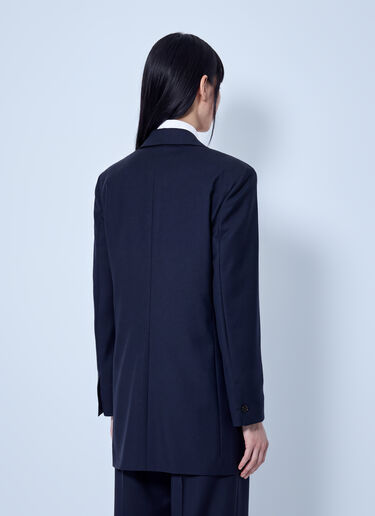 LN-CC® - Jil Sander: Single-Breasted Wool Blazer - Dark Blue Jil Sander Single-Breasted Wool Blazer Dark Blue jil0266001